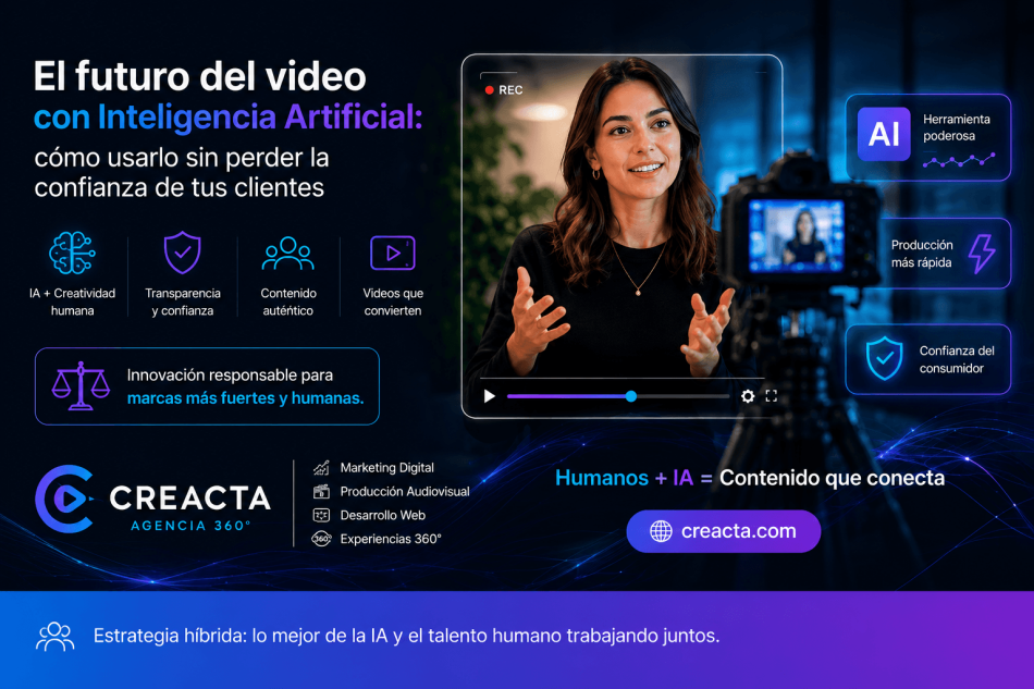 El futuro del video con Inteligencia Artificial: cómo usarlo sin perder la confianza de tus clientes